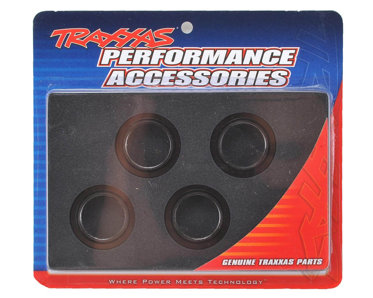 Bagues d'amortisseur réglables GTX aluminium noir (x4) - Traxxas 7767X