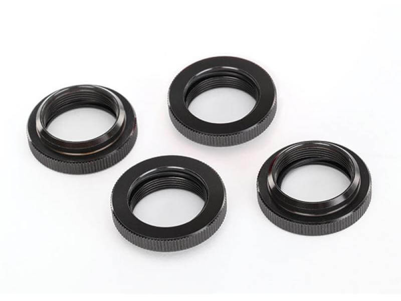 Bagues d'amortisseur réglables GTX aluminium noir (x4) - Traxxas 7767X