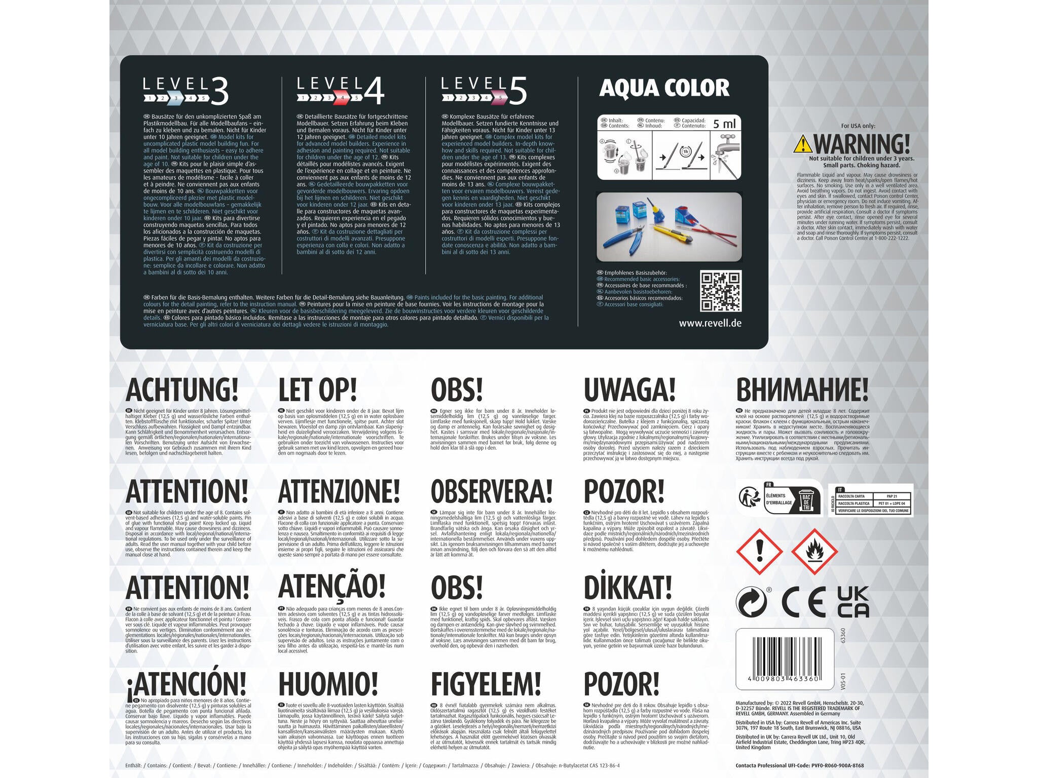 Maquette militaire Revell 63360 Model Set Leopard 2A7A1 avec accessoires de base