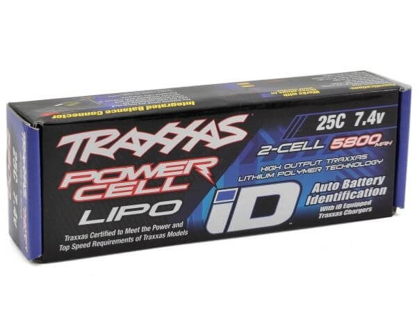 Batterie lipo 2S Traxxas 2843X 7,4V 5800 mAh 25C ID