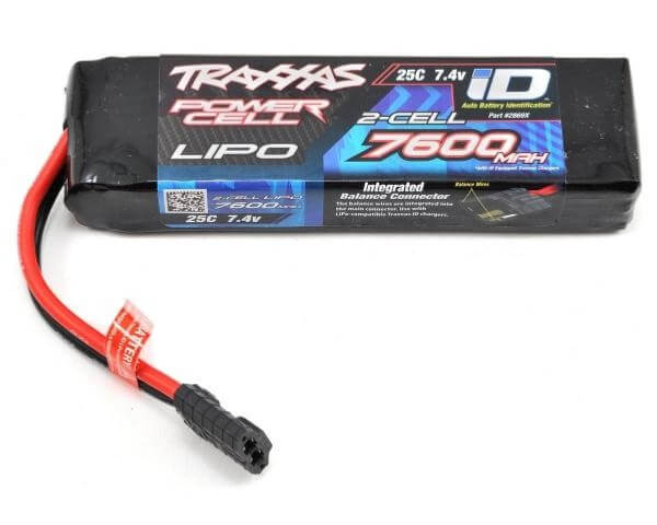 Batterie lipo 2S Traxxas 2869X 7,4V 7600mAh 25C ID