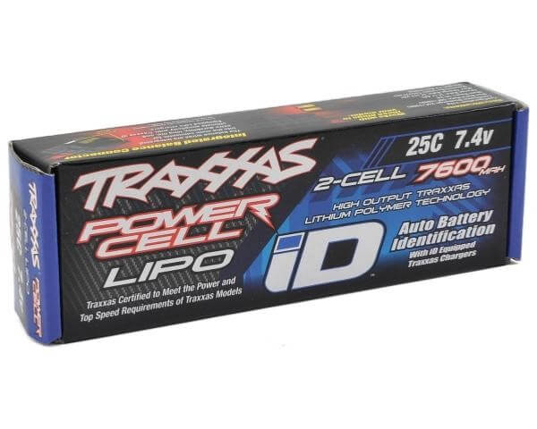 Batterie lipo 2S Traxxas 2869X 7,4V 7600mAh 25C ID