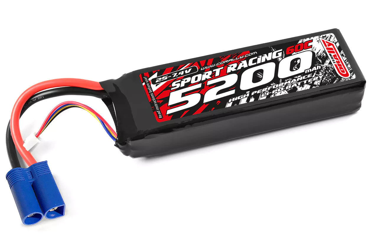 Batterie 2S 7,4V 5200mAh 60C EC5 Team Corally - C-49230-EC5