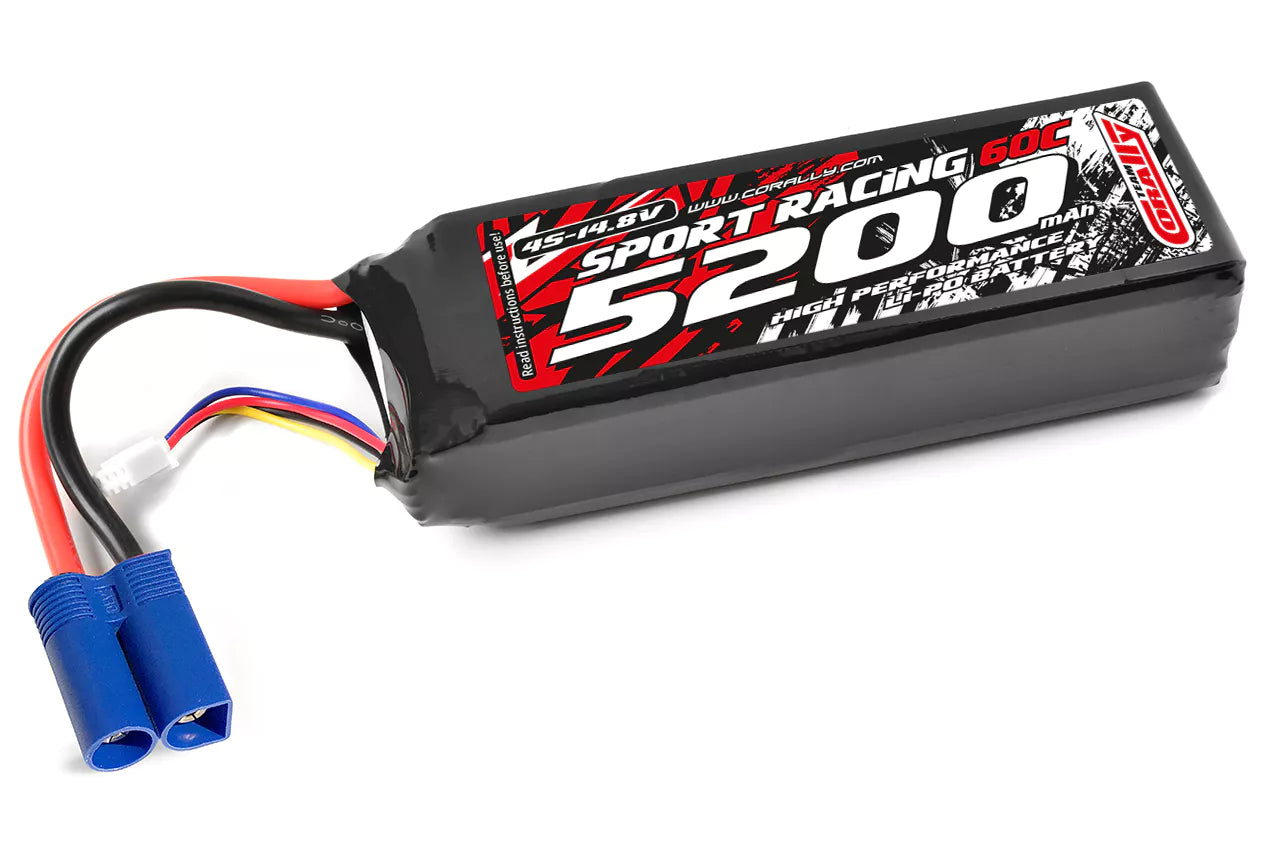 Batterie Lipo 4S 14,8V 5200mAh Sport Racing 60C EC5 - C-49232-EC5