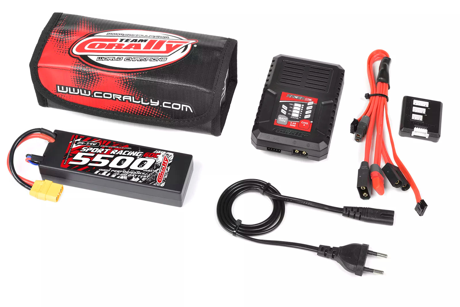 Kit de démarrage RC Corally Lipo 2S 5500mAh XT90 - C-47125-03-01