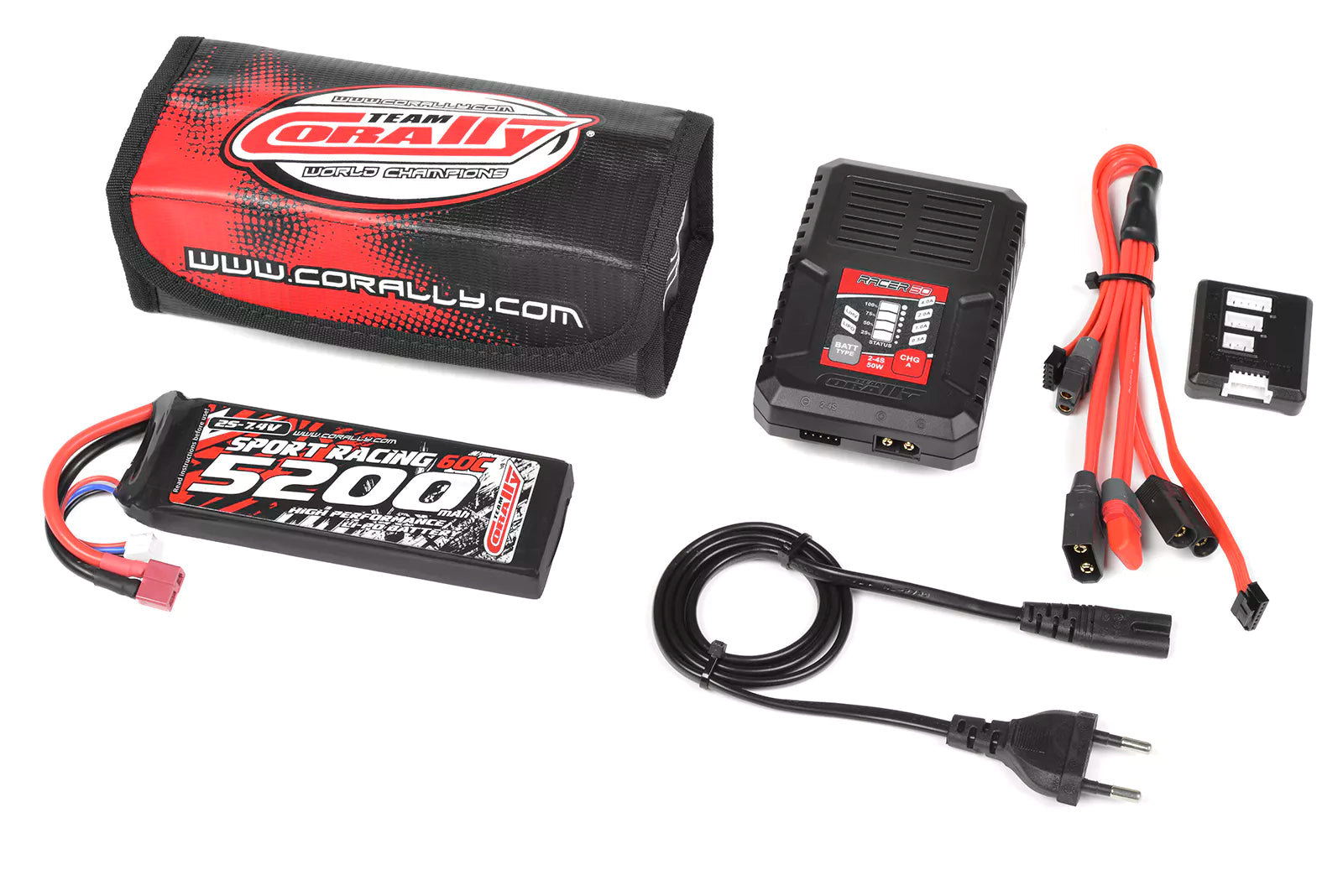 Kit de démarrage RC Corally Lipo 2S 5200mAh Dean - C-47230-01-01