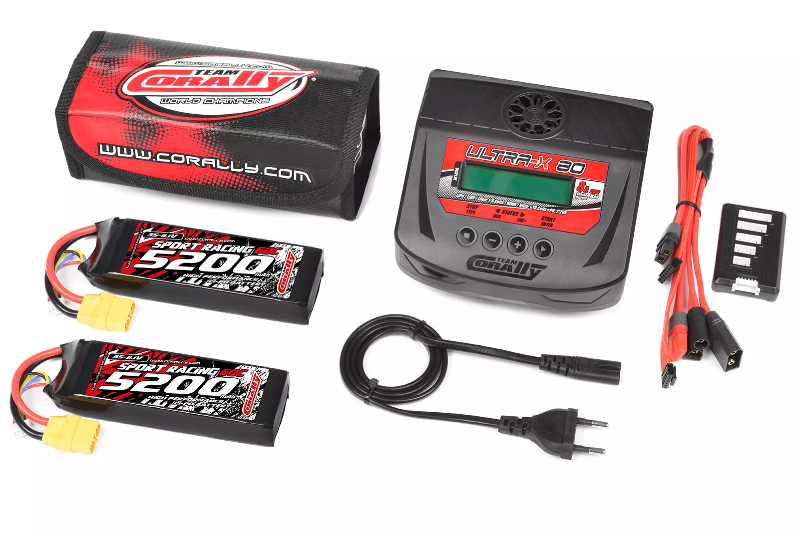 Kit de démarrage RC Corally 2x Lipo 3S 5200mAh XT90 - C-47231-03-06