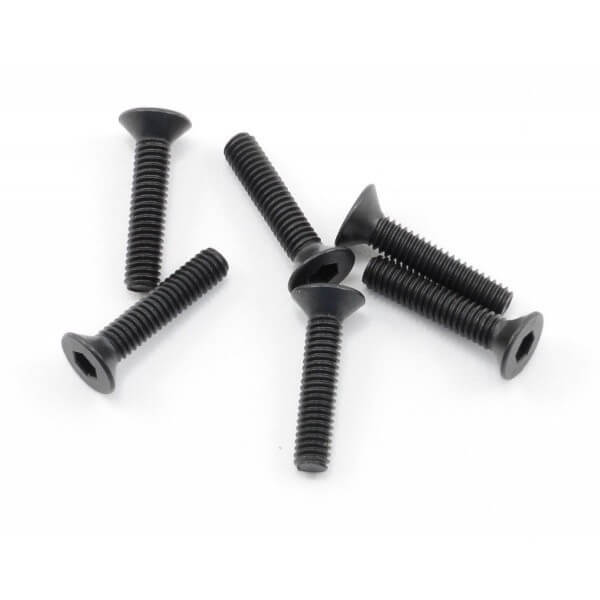 6 Vis BTR tête fraisée 2.5x12mm Traxxas 2526