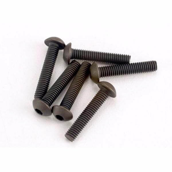 6 Vis BTR tête bombée 3x15mm Traxxas 2579
