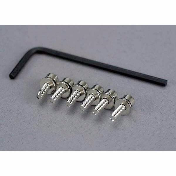 6 Vis BTR tête ronde 3x10mm Traxxas 3159