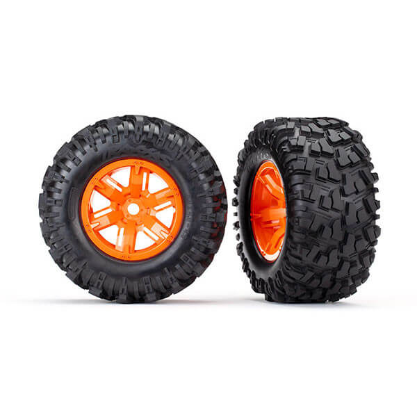 2 Roues avec jantes Traxxas XMaxx 8S / XRT orange 7772T