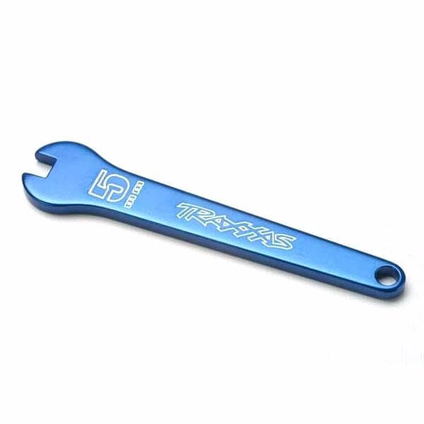 Clé plate 5mm alu anodisée bleu Traxxas 5477