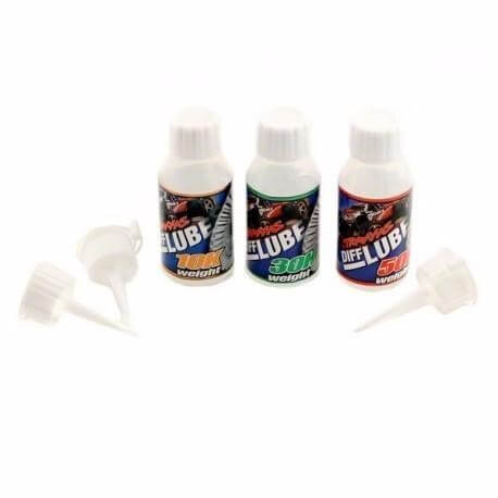 Traxxas 5136X Kit huile differentiel 10 000, 30 000, 50 000 / 3x50ml
