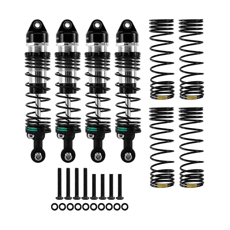 Amortisseurs à huile INJORA 88 mm avec ressorts progressifs 1/16 Mini Maxx Mini XRT