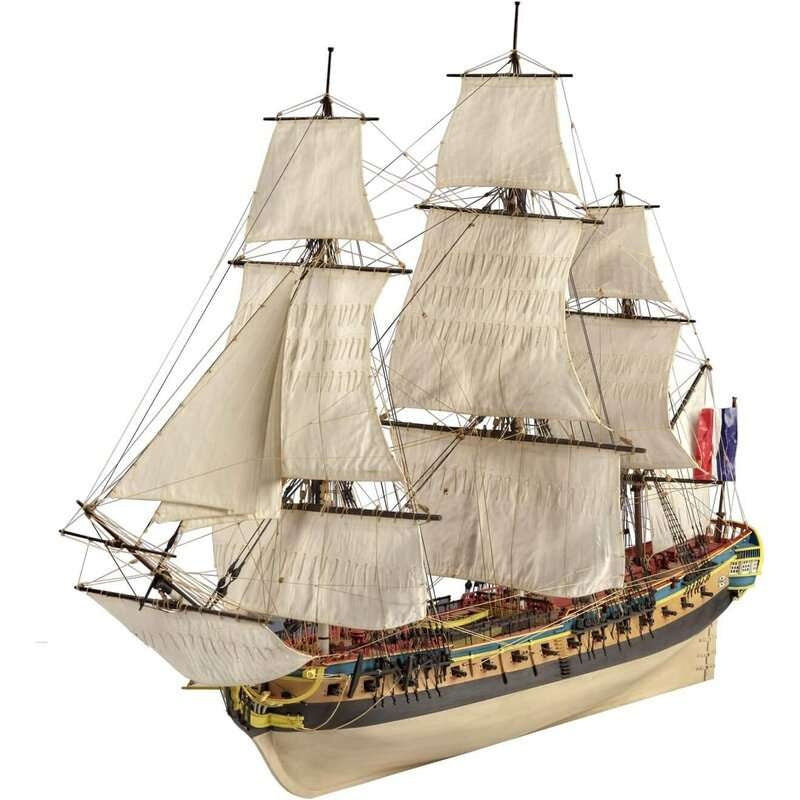 Maquette de bateau en bois 20173 Hermione Lafayette 1:72