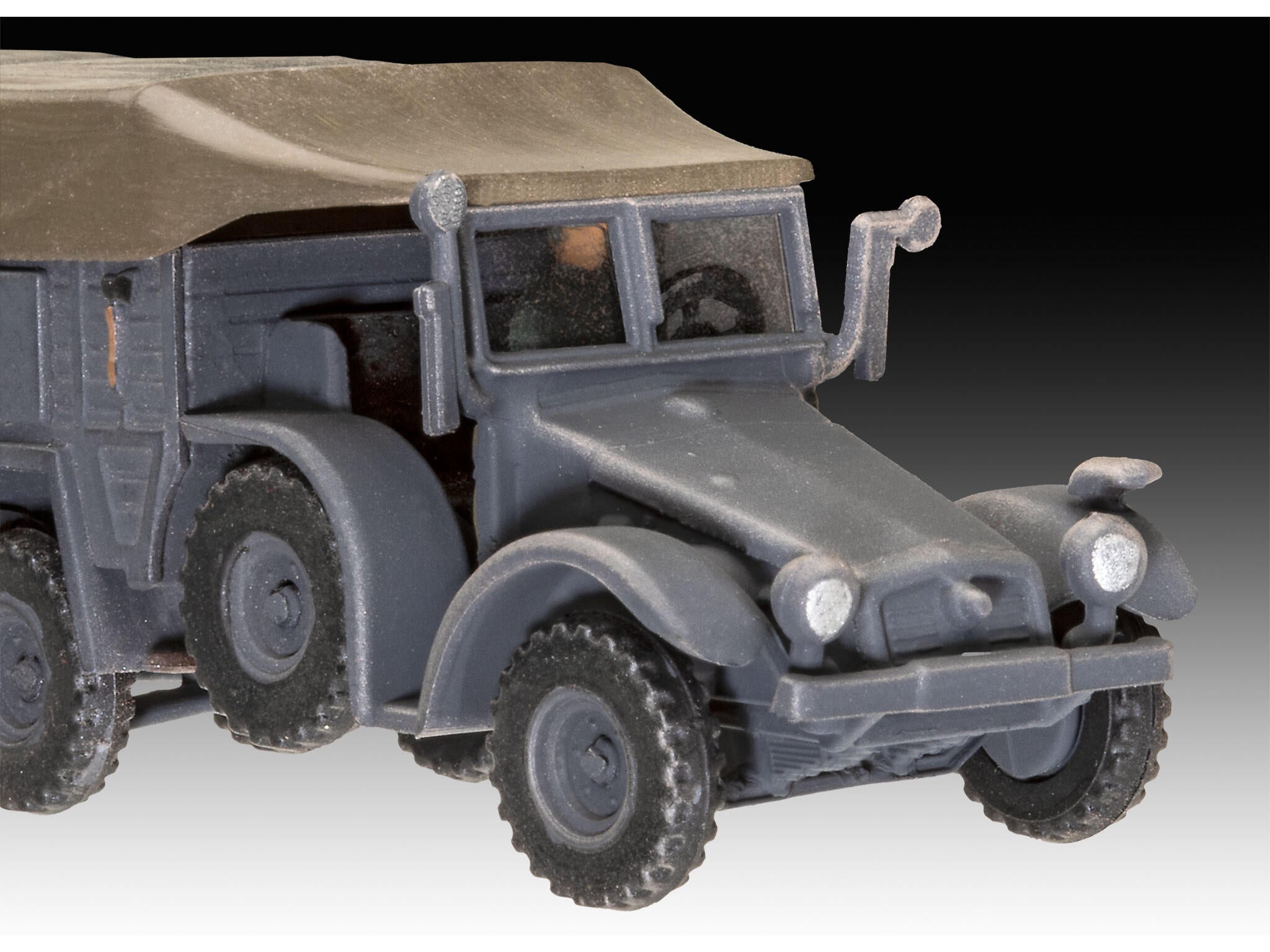 Maquette Revell Starter kit 73344 Krupp Protze KFZ 69 with 3,7cm Pak avec accessoires de base