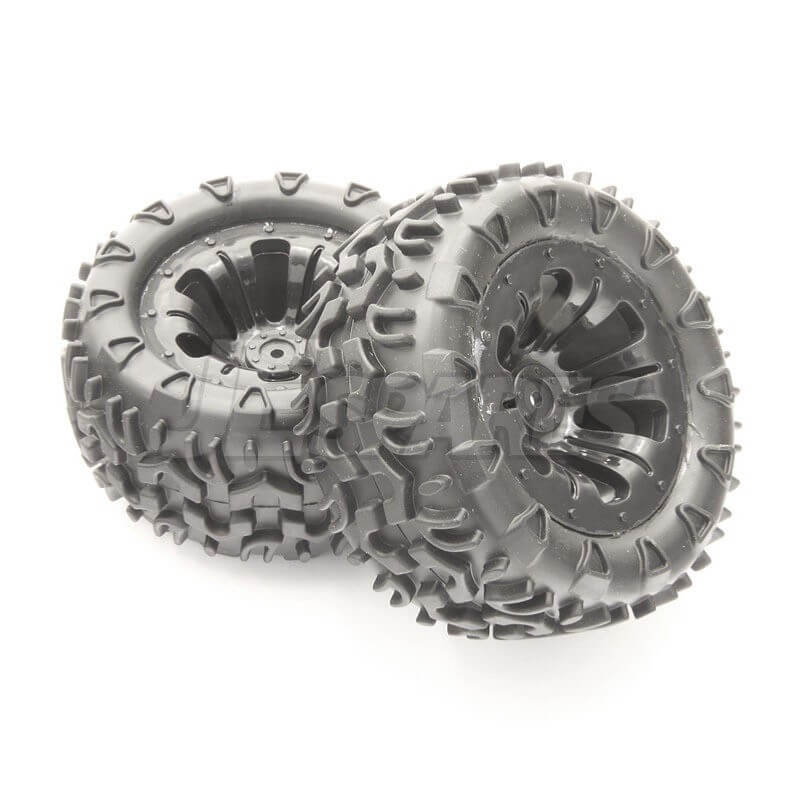 2 Roues et jantes noires pour FTX Carnage - FTX6310B