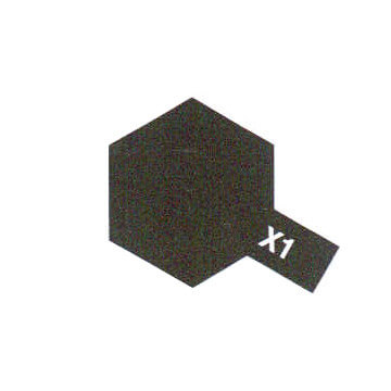 Peinture Acrylique Maquette X1 Noir brillant - Tamiya 81501 -