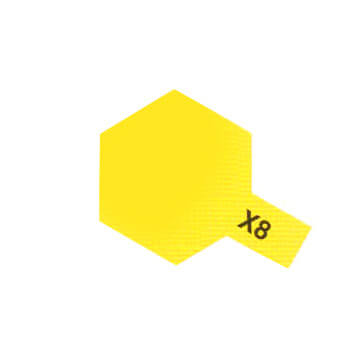 Peinture Acrylique Maquette X8 Jaune Citron brillant - Tamiya 81508 -