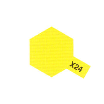 Peinture Acrylique Maquette X24 Jaune translucide - Tamiya 81524 -