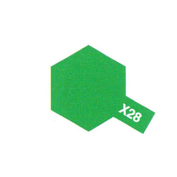 Peinture Acrylique Maquette X28 Vert Pre brillant - Tamiya 81528 -