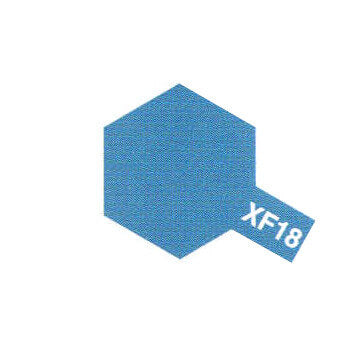 Peinture Acrylique Maquette XF18 Bleu Moyen mat - Tamiya 81718 -