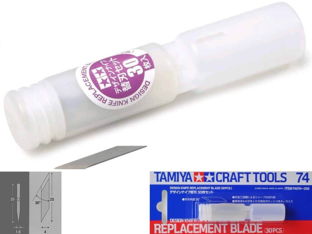 Outillage Maquette Lames de rechange pour couteau 74020 - Tamiya 74074 -