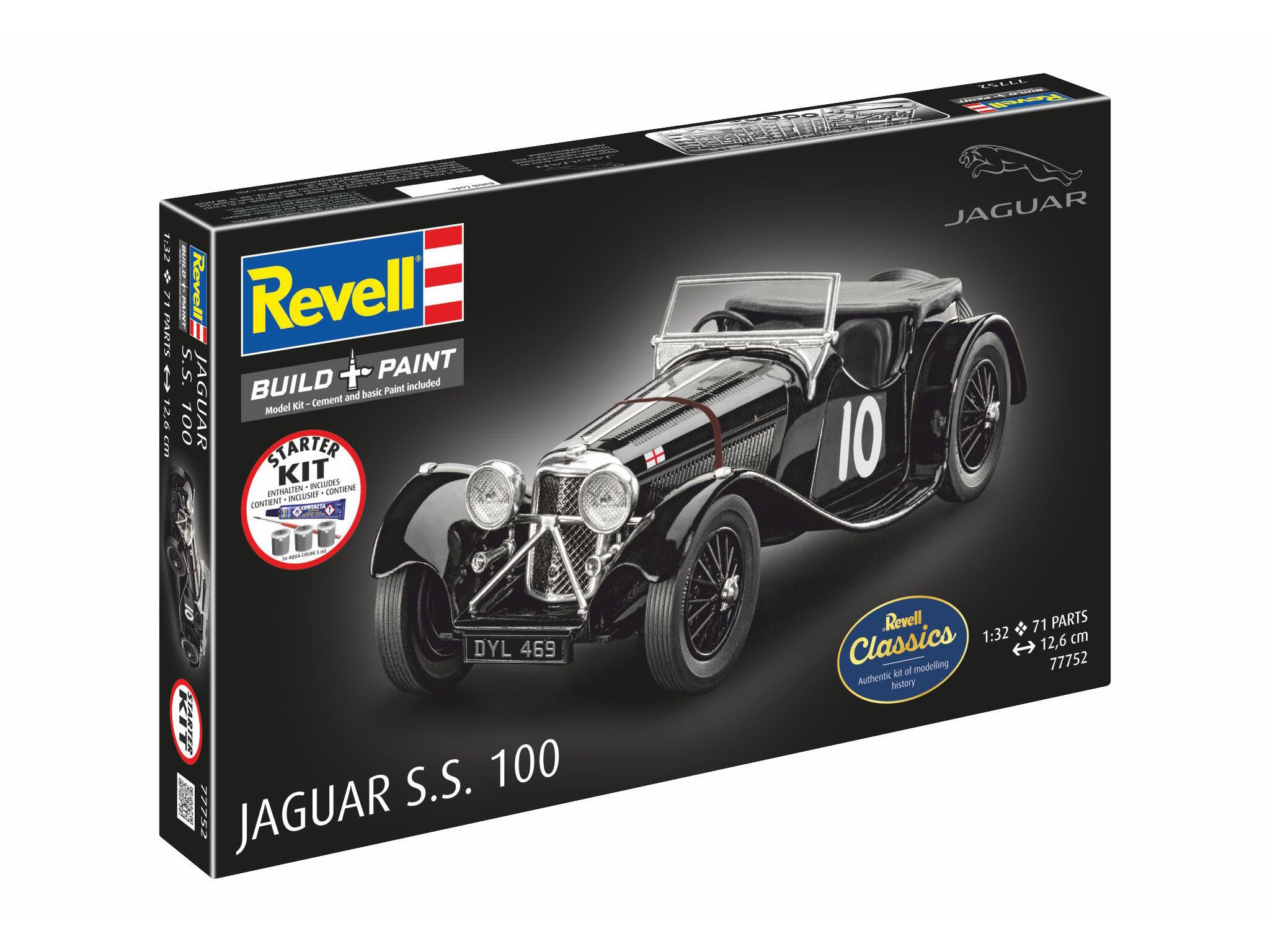 Maquette Revell Starter kit 77752 Jaguar SS 100 avec accessoires de base