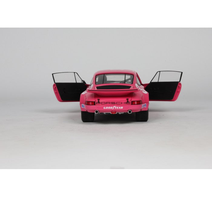 Solido S1810706 Voiture miniature collection 1/18 Porsche 911 rose 3 Pearson iroc Daytona 1974
