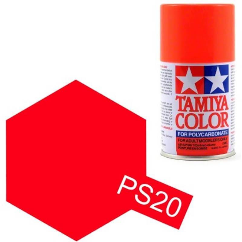 Peinture Lexan PS20 Rouge fluo - Tamiya 86020