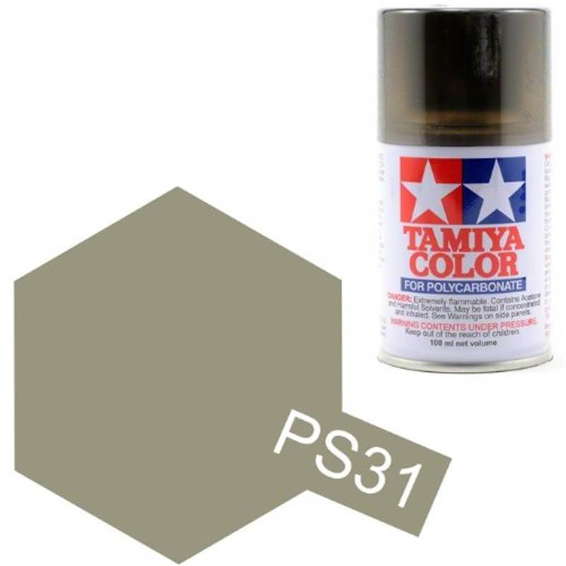 Peinture Lexan PS31 Smoke (noir fumé) - Tamiya 86031