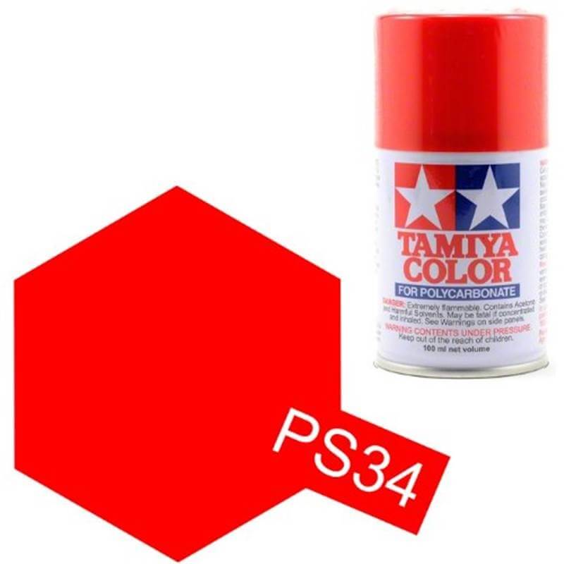 Peinture Lexan PS34 Rouge Ferrari - Tamiya 86034