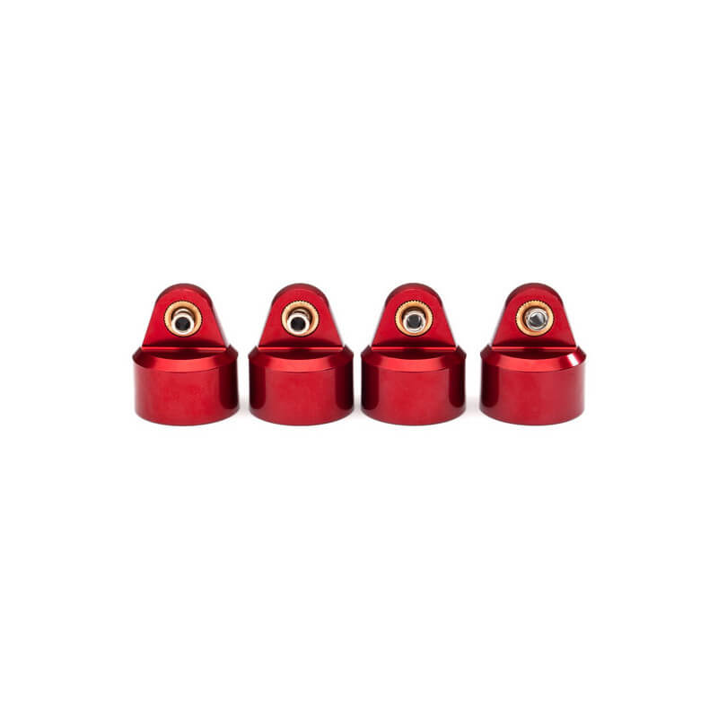 4 Bouchons pour Amortisseurs Alu Rouge GT-Maxx - Traxxas 8964R