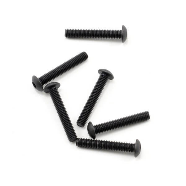 6 Vis BTR Tête Bombée 3x18mm Traxxas 2583
