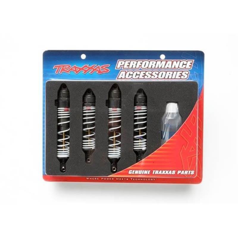 4 Amortisseurs Traxxas 5862 gros volume complet AV et ARR + Huile