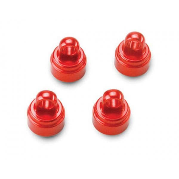 Bouchons d'amortisseurs alu anodisés Rouge x4 - Traxxas 3767X
