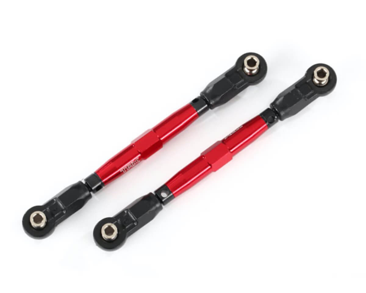 2 Biellettes Alu anodisé Rouge 100mm Avant Traxxas Maxx - Traxxas 8948R