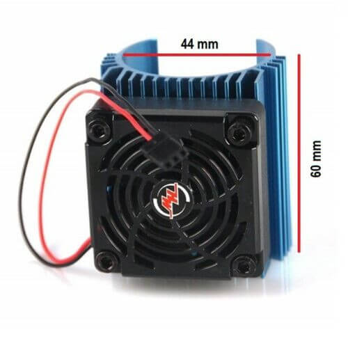 Radiateur + ventilateur 1/8 Hobbywing 86080130 (moteur 44mm)