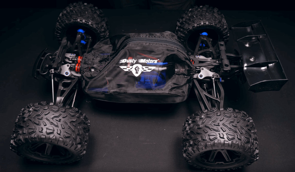 Housse de Protection Traxxas 1/10 E-Revo / Summit / E-Revo 2.0 Dusty Motors Noire