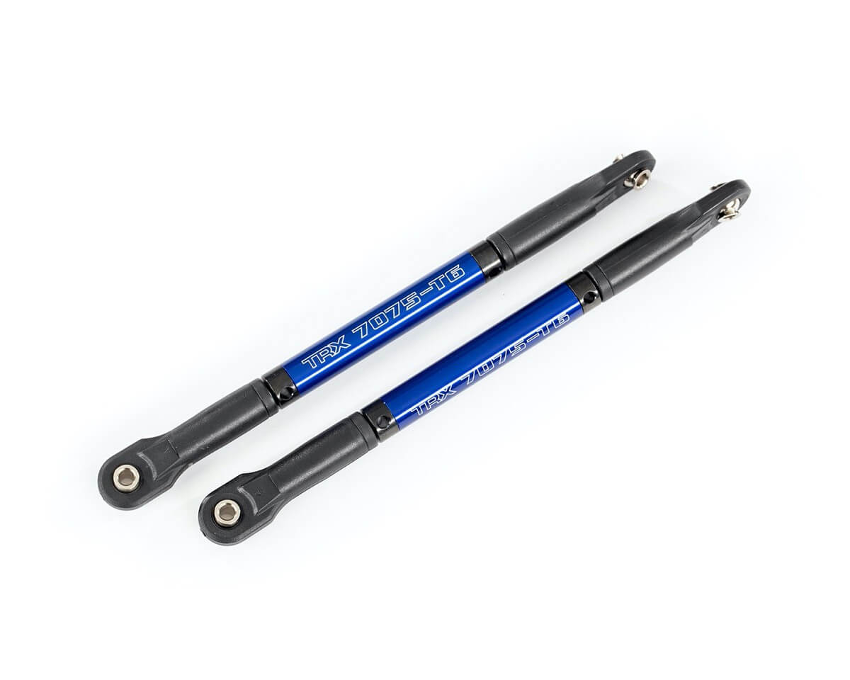 2 Biellettes Acier renforcés alu anodisés bleu - E-Revo vxl 2.0 - Traxxas 8619X (8618)