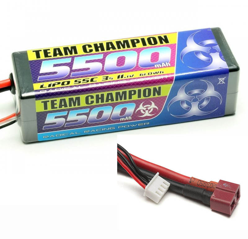Batterie Lipo 3S 11.1V 5500mAh 55C Team champion Dean