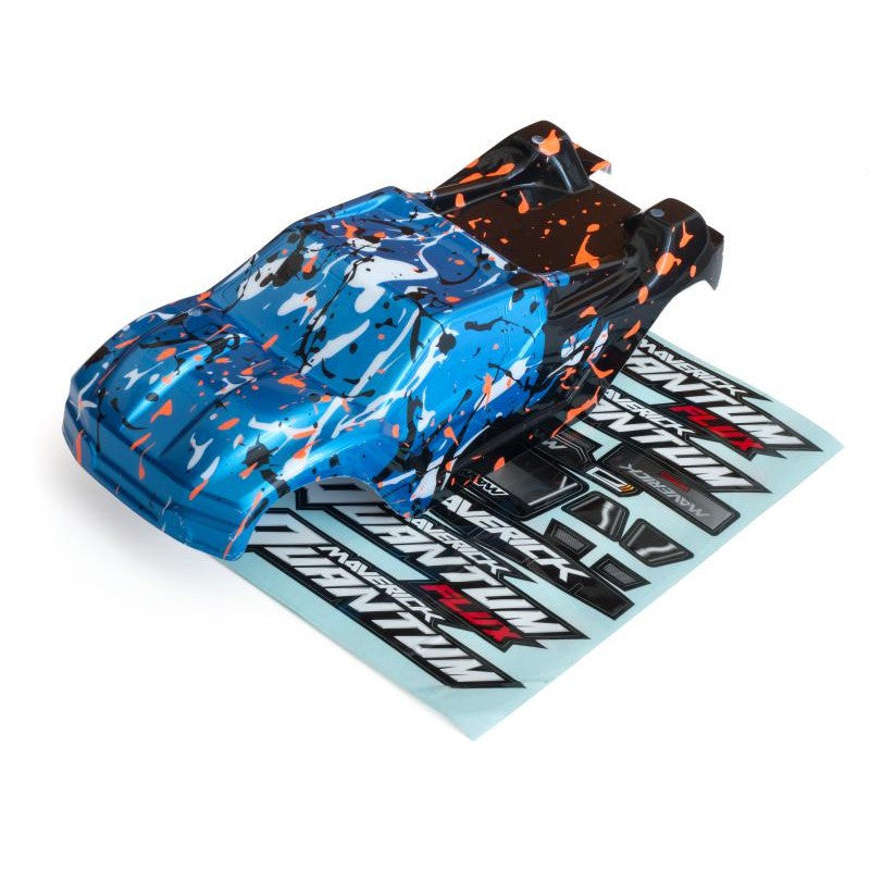 Carrosserie peinte Bleu/Orange Quantum XT 1/10 - Maverick MV150178