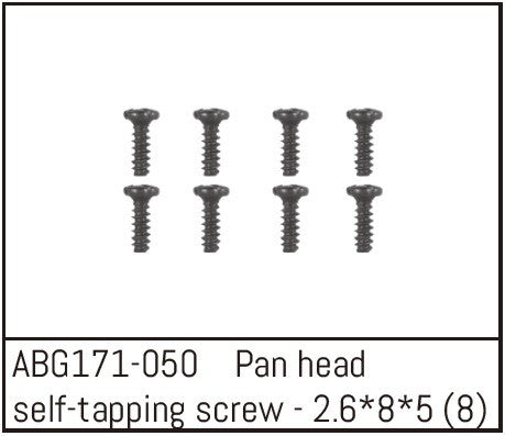 8 Vis 2,6x8x5mm pour G171/172/173/174 - 71-050