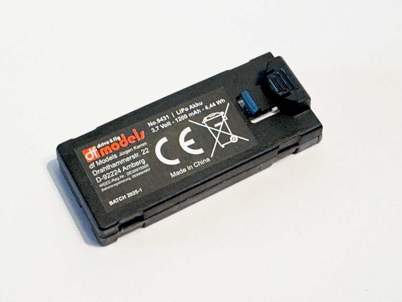 Batterie Lipo 1S 3,7V 1200mAh - DF Models 9431