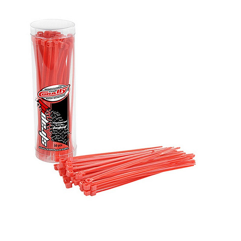Lot de 50 Colliers nylon Rouge 2,5x100mm Corally