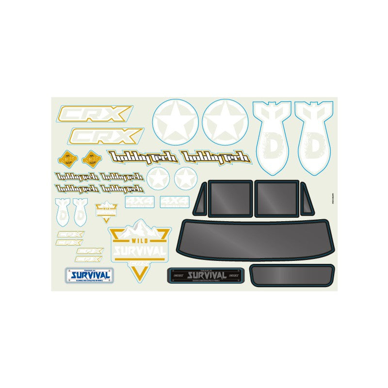 Planche stickers Crawler CRX RTR - Hobbytech STICK-CRX.RTR