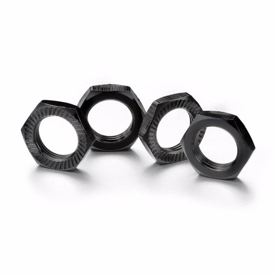 4 Écrous de roue 17mm noir 1/8 - Absima 2560006