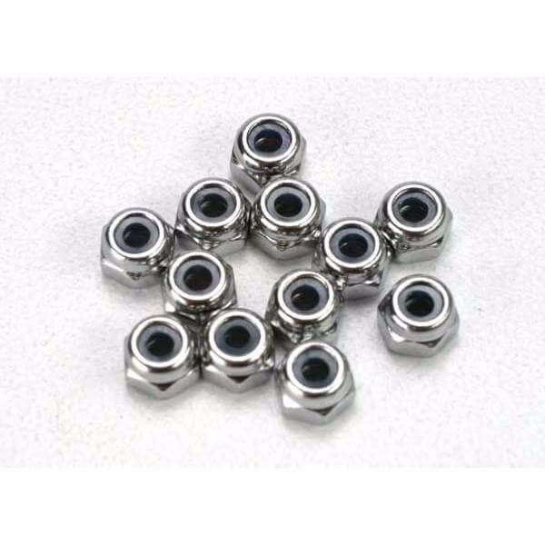 12 Écrous Nylstop 2,5mm - Traxxas 5158