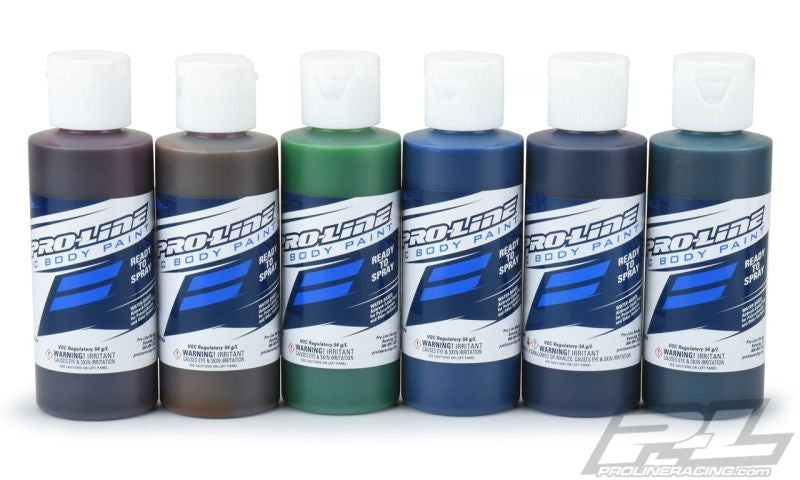 Lot de 6 couleurs de peinture Candy pour carrosserie ProLine RC 6x60ml - Proline 6323-07
