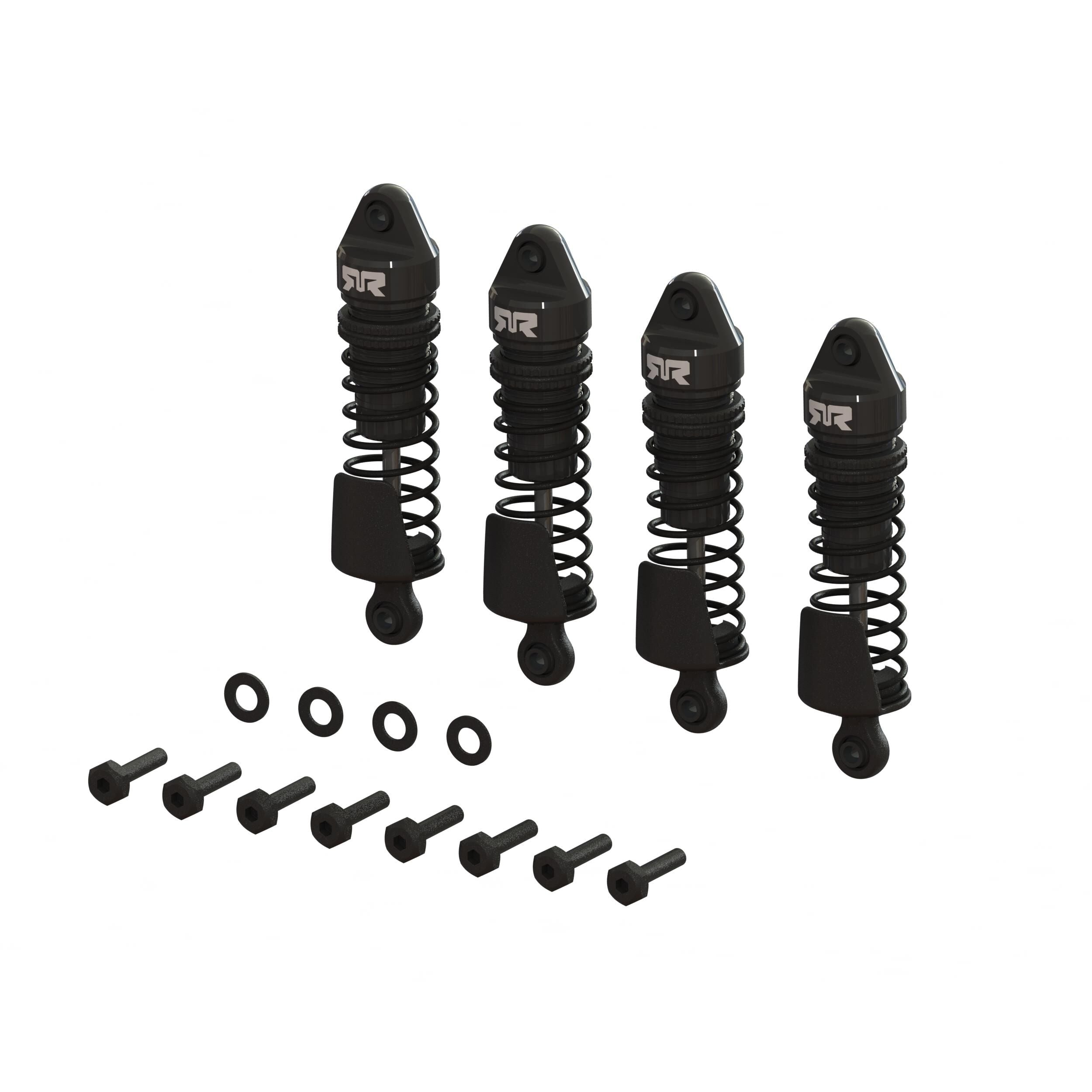 Ensemble d'amortisseurs en aluminium 58 mm 1 000 cSt (4) GROM - ARA-1567
